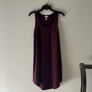 Dark Red / Deep Purple Leith Tank Dress, Size Small